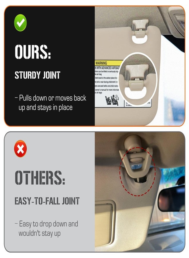 AEagle Left Driver Side Beige Sun Visor for 2006-2013 Toyota RAV4, Sunvisor with Vanity Light Replacement 74320-42501-B2 - Image 4